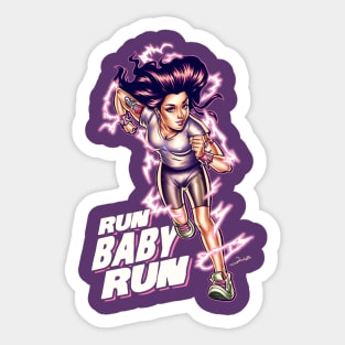Running Girl Sticker